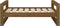 vidaXL - Hondenmand - 75,5x55,5x28 - cm - massief - grenenhout - honingbruin