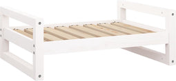vidaXL - Hondenmand - 75,5x55,5x28 - cm - massief - grenenhout - wit