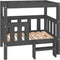 vidaXL - Hondenmand - 75,5x63,5x70 - cm - massief - grenenhout - grijs