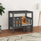 vidaXL - Hondenmand - 75,5x63,5x70 - cm - massief - grenenhout - grijs