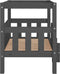 vidaXL - Hondenmand - 75,5x63,5x70 - cm - massief - grenenhout - grijs