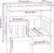 vidaXL - Hondenmand - 75,5x63,5x70 - cm - massief - grenenhout - grijs