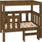 vidaXL - Hondenmand - 75,5x63,5x70 - cm - massief - grenenhout - honingbruin