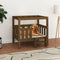 vidaXL - Hondenmand - 75,5x63,5x70 - cm - massief - grenenhout - honingbruin
