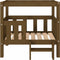 vidaXL - Hondenmand - 75,5x63,5x70 - cm - massief - grenenhout - honingbruin
