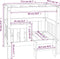 vidaXL - Hondenmand - 75,5x63,5x70 - cm - massief - grenenhout - wit