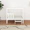 vidaXL - Hondenmand - 75,5x63,5x70 - cm - massief - grenenhout - wit
