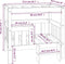 vidaXL - Hondenmand - 75,5x63,5x70 - cm - massief - grenenhout - zwart
