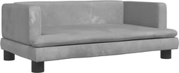 vidaXL - Hondenmand - 80x45x30 - cm - fluweel - lichtgrijs