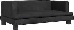 vidaXL - Hondenmand - 80x45x30 - cm - fluweel - zwart