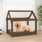 vidaXL - Hondenmand - 81x60x70 - cm - massief - grenenhout - honingbruin