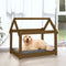 vidaXL - Hondenmand - 81x60x70 - cm - massief - grenenhout - honingbruin