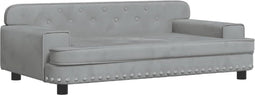 vidaXL - Hondenmand - 90x53x30 - cm - fluweel - lichtgrijs