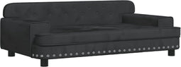 vidaXL - Hondenmand - 90x53x30 - cm - fluweel - zwart