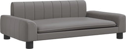 vidaXL - Hondenmand - 90x53x30 - cm - kunstleer - grijs