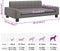 vidaXL - Hondenmand - 90x53x30 - cm - kunstleer - grijs