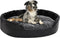 vidaXL - Hondenmand - 90x79x20 - cm - pluche - en - kunstleer - zwart - en - donkergrijs