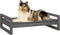 vidaXL - Hondenmand - 95,5x65,5x28 - cm - massief - grenenhout - grijs