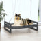 vidaXL - Hondenmand - 95,5x65,5x28 - cm - massief - grenenhout - grijs