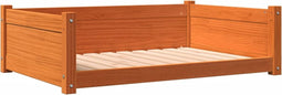 vidaXL - Hondenmand - 95,5x65,5x28 - cm - massief - grenenhout - wasbruin