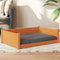 vidaXL - Hondenmand - 95,5x65,5x28 - cm - massief - grenenhout - wasbruin
