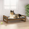 vidaXL - Hondenmand - 95,5x65,5x28 - cm - massief - grenenhout - honingbruin