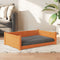 vidaXL - Hondenmand - 95,5x65,5x28 - cm - massief - grenenhout - wasbruin