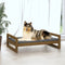 vidaXL - Hondenmand - 95,5x65,5x28 - cm - massief - grenenhout - honingbruin