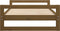 vidaXL - Hondenmand - 95,5x65,5x28 - cm - massief - grenenhout - honingbruin