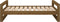 vidaXL - Hondenmand - 95,5x65,5x28 - cm - massief - grenenhout - honingbruin