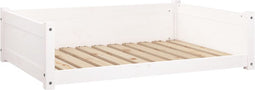 vidaXL - Hondenmand - 95,5x65,5x28 - cm - massief - grenenhout - wit