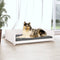 vidaXL - Hondenmand - 95,5x65,5x28 - cm - massief - grenenhout - wit