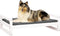 vidaXL - Hondenmand - 95,5x65,5x28 - cm - massief - grenenhout - wit