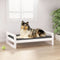 vidaXL - Hondenmand - 95,5x65,5x28 - cm - massief - grenenhout - wit