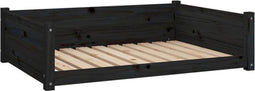 vidaXL - Hondenmand - 95,5x65,5x28 - cm - massief - grenenhout - zwart