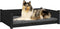 vidaXL - Hondenmand - 95,5x65,5x28 - cm - massief - grenenhout - zwart
