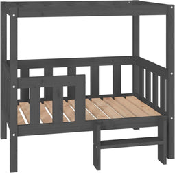 vidaXL - Hondenmand - 95,5x73,5x90 - cm - massief - grenenhout - grijs