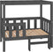 vidaXL - Hondenmand - 95,5x73,5x90 - cm - massief - grenenhout - grijs