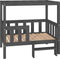 vidaXL - Hondenmand - 95,5x73,5x90 - cm - massief - grenenhout - grijs