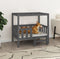 vidaXL - Hondenmand - 95,5x73,5x90 - cm - massief - grenenhout - grijs