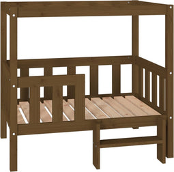 vidaXL - Hondenmand - 95,5x73,5x90 - cm - massief - grenenhout - honingbruin