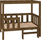 vidaXL - Hondenmand - 95,5x73,5x90 - cm - massief - grenenhout - honingbruin
