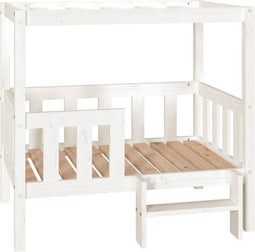 vidaXL - Hondenmand - 95,5x73,5x90 - cm - massief - grenenhout - wit