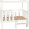 vidaXL - Hondenmand - 95,5x73,5x90 - cm - massief - grenenhout - wit
