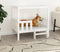 vidaXL - Hondenmand - 95,5x73,5x90 - cm - massief - grenenhout - wit
