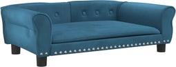 vidaXL - Hondenmand - 95x55x30 - cm - fluweel - blauw