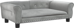 vidaXL - Hondenmand - 95x55x30 - cm - fluweel - lichtgrijs