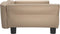 vidaXL - Hondenmand - 95x55x30 - cm - kunstleer - cappuccinokleurig