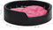vidaXL - Hondenmand - 99x89x21 - cm - pluche - en - kunstleer - zwart - en - roze
