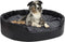 vidaXL - Hondenmand - 99x89x21 - cm - pluche - en - kunstleer - zwart - en - donkergrijs